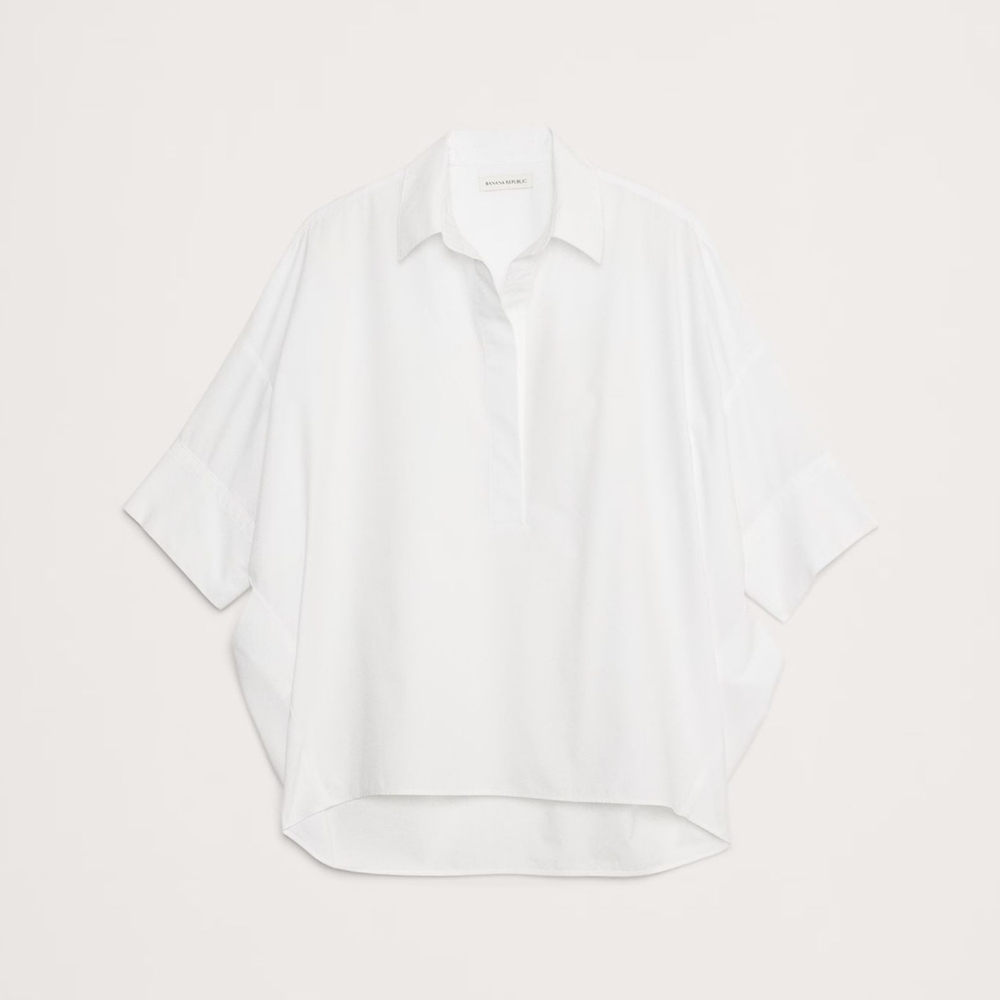 NWT Banana Republic Oversized White Popover Top - Picture 2 of 6